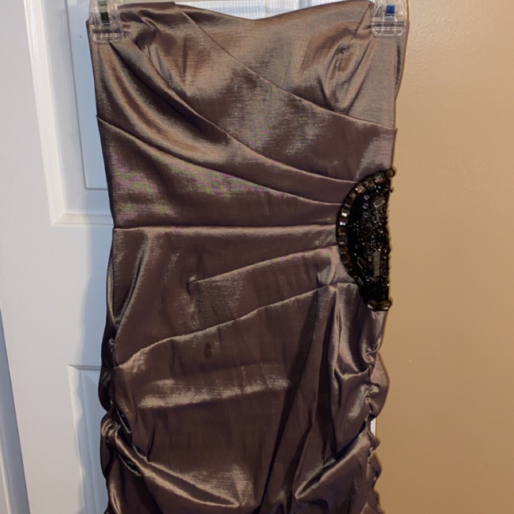 Strapless Teeze Me Gold Homecoming Dress